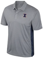 Colosseum Men's Illinois Fighting Illini Heather Grey Set Polo