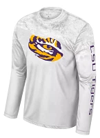 Colosseum Men's LSU Tigers Whiteout Realtree Erie Performance Long Sleeve T-Shirt