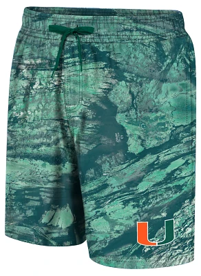 Colosseum Men's Miami Hurricanes Sea Foam Realtree Huran Board Shorts