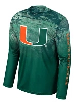 Colosseum Men's Miami Hurricanes Sea Foam Realtree Erie Performance Long Sleeve T-Shirt