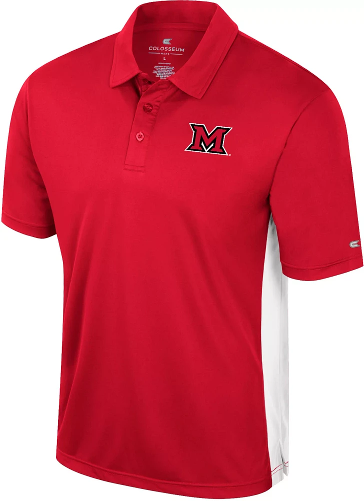 Colosseum Men's Miami RedHawks  Red Set Polo