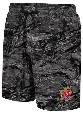 Colosseum Men's Maryland Terrapins Charcoal Realtree Huran Board Shorts