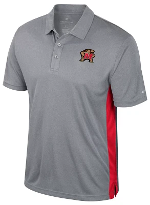 Colosseum Men's Maryland Terrapins Heather Grey Set Polo