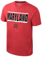 Colosseum Men's Maryland Terrapins Red Business Arrangement T-Shirt