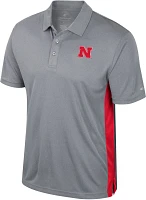 Colosseum Men's Nebraska Cornhuskers Heather Grey Set Polo