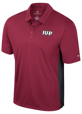 Colosseum Men's IUP Crimson Hawks Garnet Set Polo