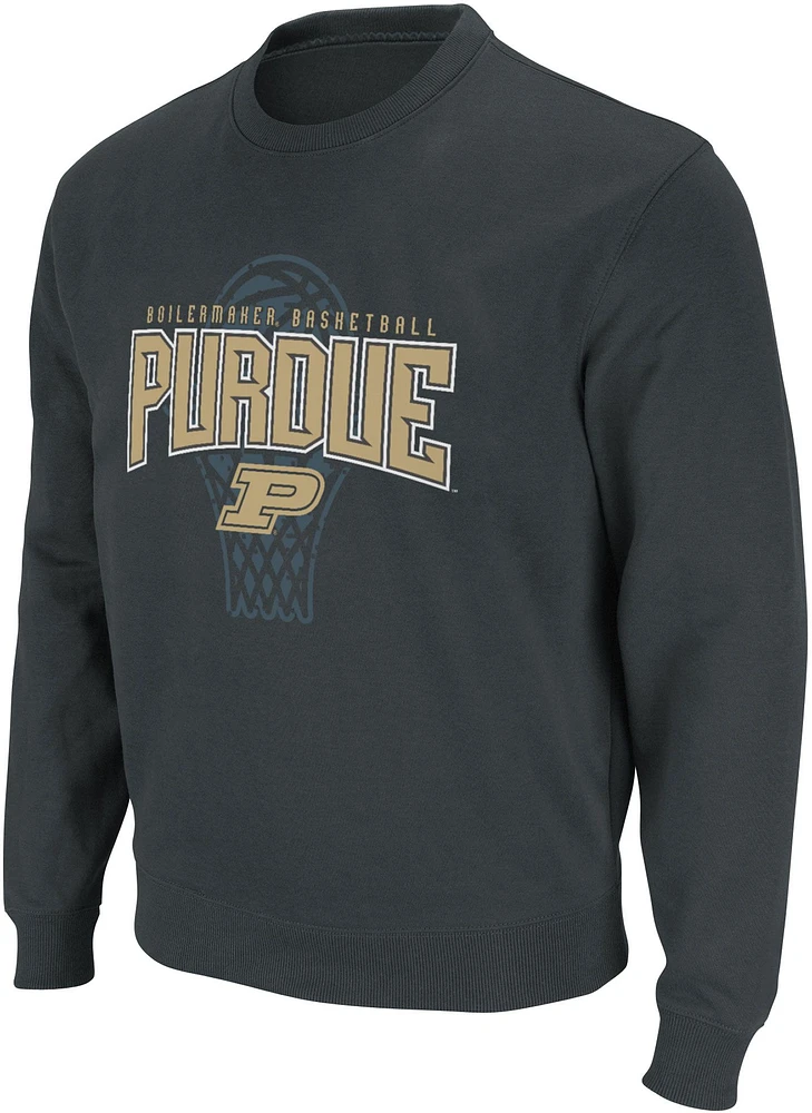 Colosseum Men's Purdue Boilermakers Black Stadium Crewneck Sweatshirt