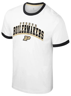 Colosseum Men's Purdue Boilermakers White Wyatt Ringer T-Shirt