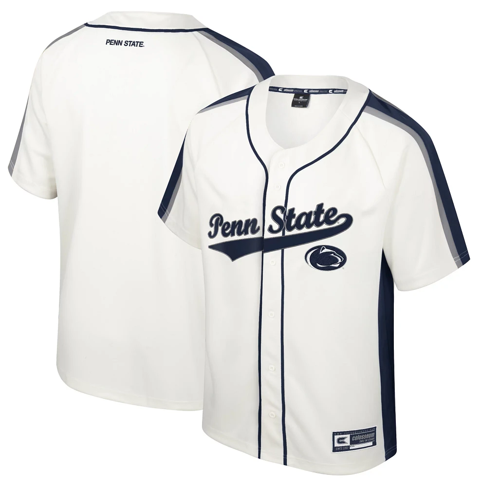 Colosseum Men's Penn State Nittany Lions Cream Ruth Replica Baseball Jersey