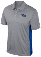 Colosseum Men's Pitt Panthers Heather Grey Set Polo