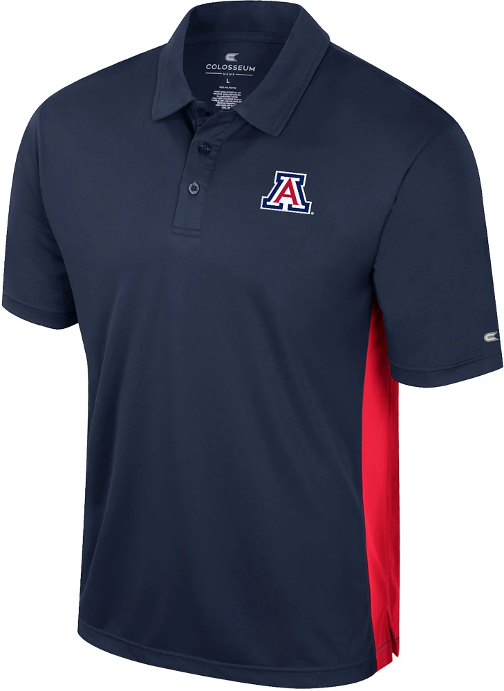 Colosseum Men's Arizona Wildcats Navy Set Polo