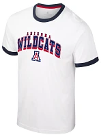 Colosseum Men's Arizona Wildcats White Wyatt Ringer T-Shirt