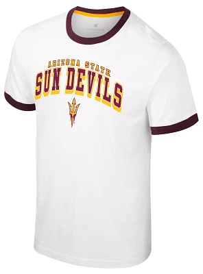 Colosseum Men's Arizona State Sun Devils White Wyatt Ringer T-Shirt