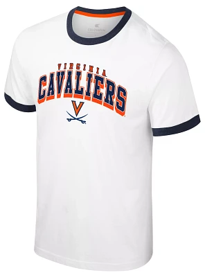 Colosseum Men's Virginia Cavaliers White Wyatt Ringer T-Shirt