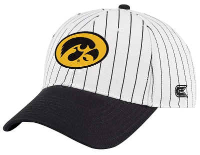 Colosseum Men's Iowa Hawkeyes Black Pin Stripe Adjustable Baseball Hat