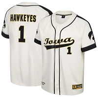 Colosseum Men's Iowa Hawkeyes Cream Ruth Replica Baseball Jersey