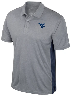 Colosseum Men's West Virginia Mountaineers Heather Grey Set Polo