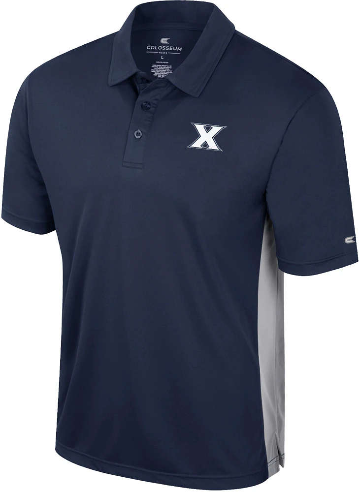 Colosseum Men's Xavier Musketeers Blue Set Polo