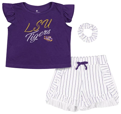 Colosseum Toddler LSU Tigers Purple Harrington Tee and Shorts Set