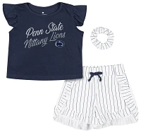 Colosseum Toddler Penn State Nittany Lions Navy Harrington Tee and Shorts Set