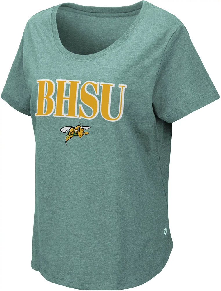 Colosseum Women's Black Hills State Yellow Jackets Green T-Shirt