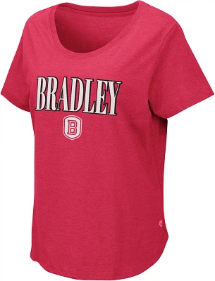 Colosseum Women's Bradley Braves Red T-Shirt