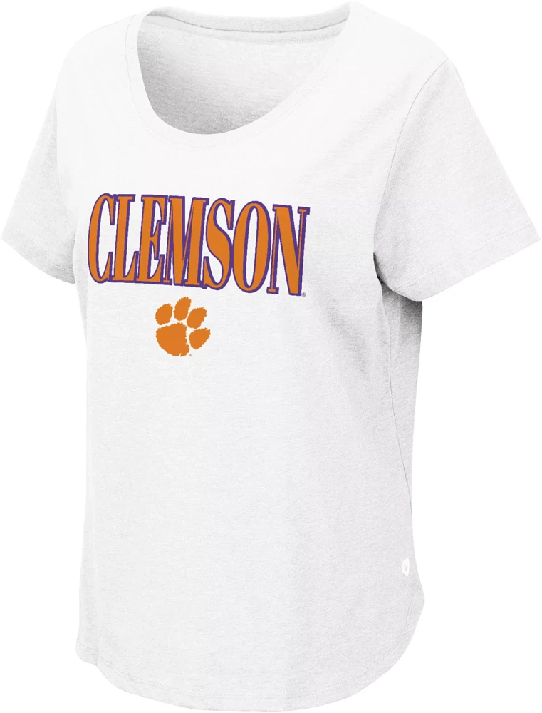 Colosseum Women's Clemson Tigers White T-Shirt