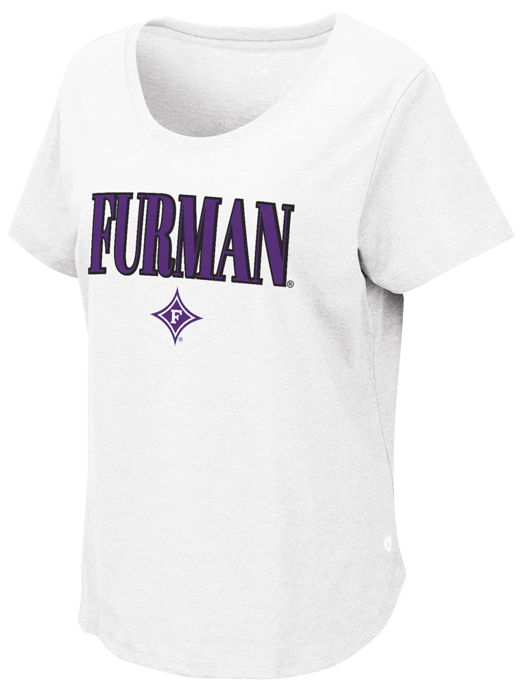 Colosseum Women's Furman Paladins White T-Shirt