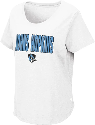 Colosseum Women's Johns Hopkins Blue Jays White T-Shirt