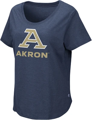 Colosseum Women's Akron Zips Navy T-Shirt