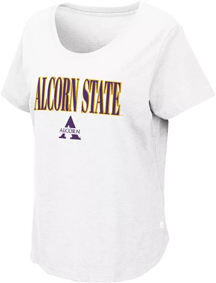 Colosseum Women's Alcorn State Braves White T-Shirt