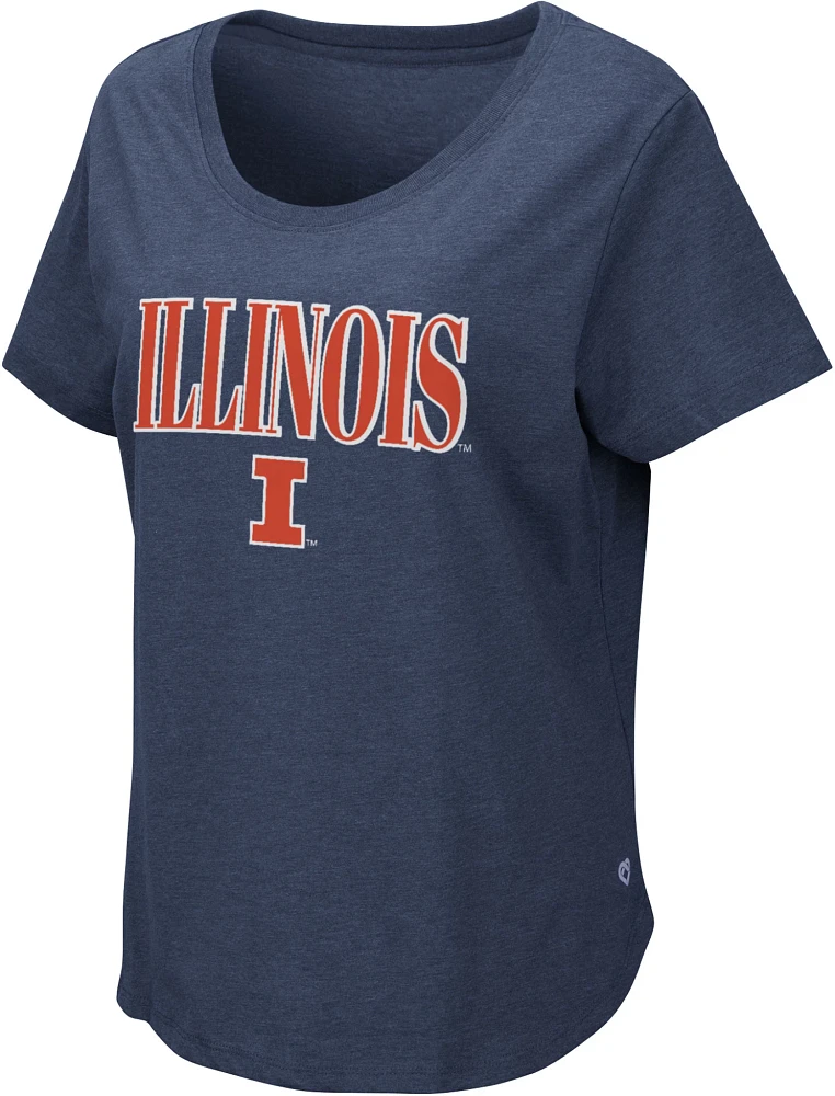 Colosseum Women's Illinois Fighting Illini Navy T-Shirt