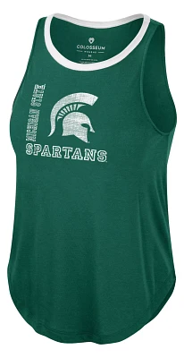 Colosseum Women's Michigan State Spartans Green Whistle Down Swing Tank Top