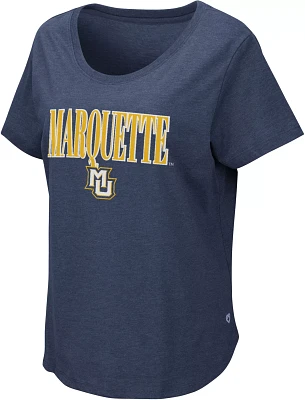 Colosseum Women's Marquette Golden Eagles Navy T-Shirt