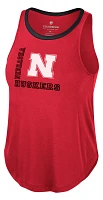 Colosseum Women's Nebraska Cornhuskers Red Whistle Down Swing Tank Top