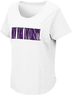 Colosseum Women's NYU Violets White T-Shirt