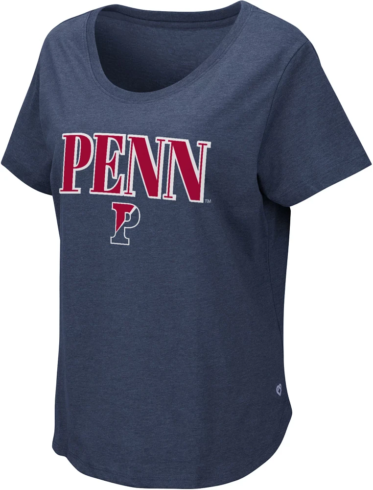 Colosseum Women's University of Pennsylvania Quakers Navy T-Shirt