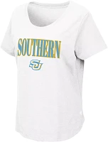 Colosseum Women's Southern University Jaguars White T-Shirt