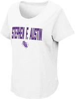 Colosseum Women's Stephen F. Austin Lumberjacks White T-Shirt