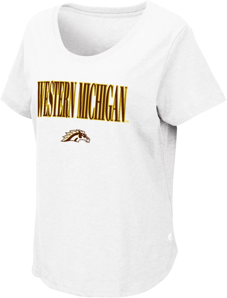 Colosseum Women's Western Michigan Broncos White T-Shirt