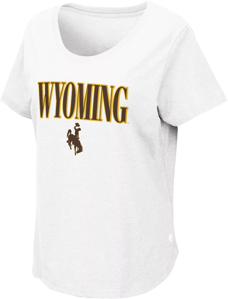 Colosseum Women's Wyoming Cowboys White T-Shirt