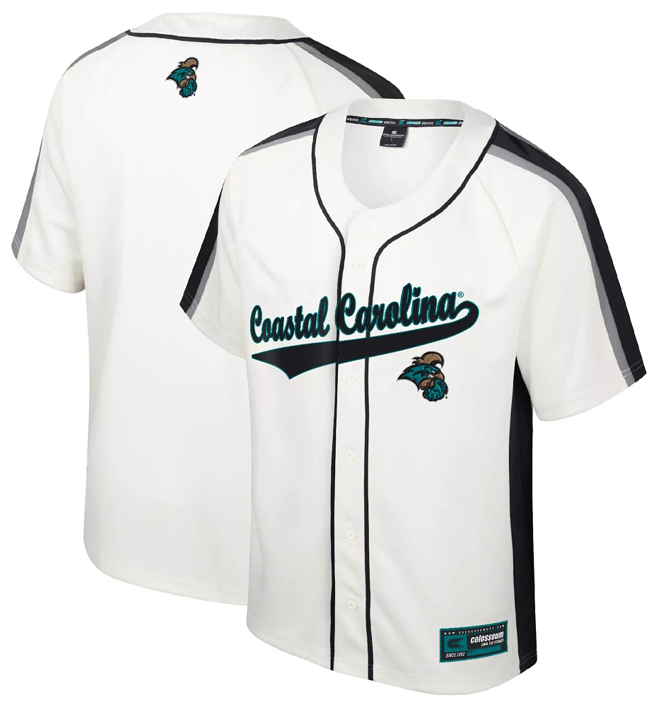 Colosseum Youth Coastal Carolina Chanticleers Cream Ruth Replica Baseball Jersey