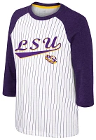 Colosseum Youth LSU Tigers White Raglan Long Sleeve T-Shirt