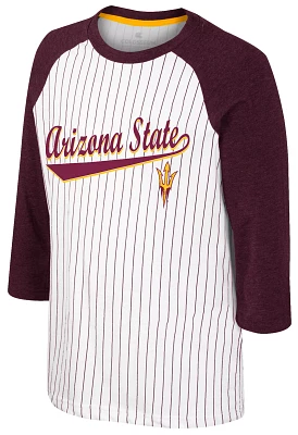 Colosseum Youth Arizona State Sun Devils White Raglan Long Sleeve T-Shirt