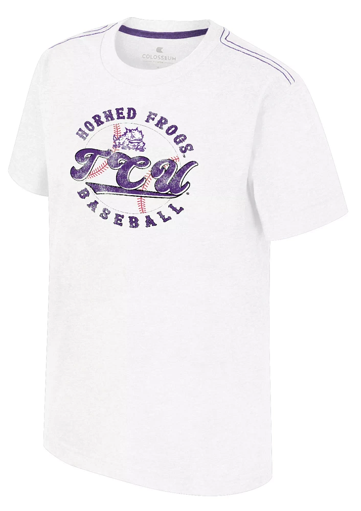 Colosseum Youth TCU Horned Frogs White Will T-Shirt