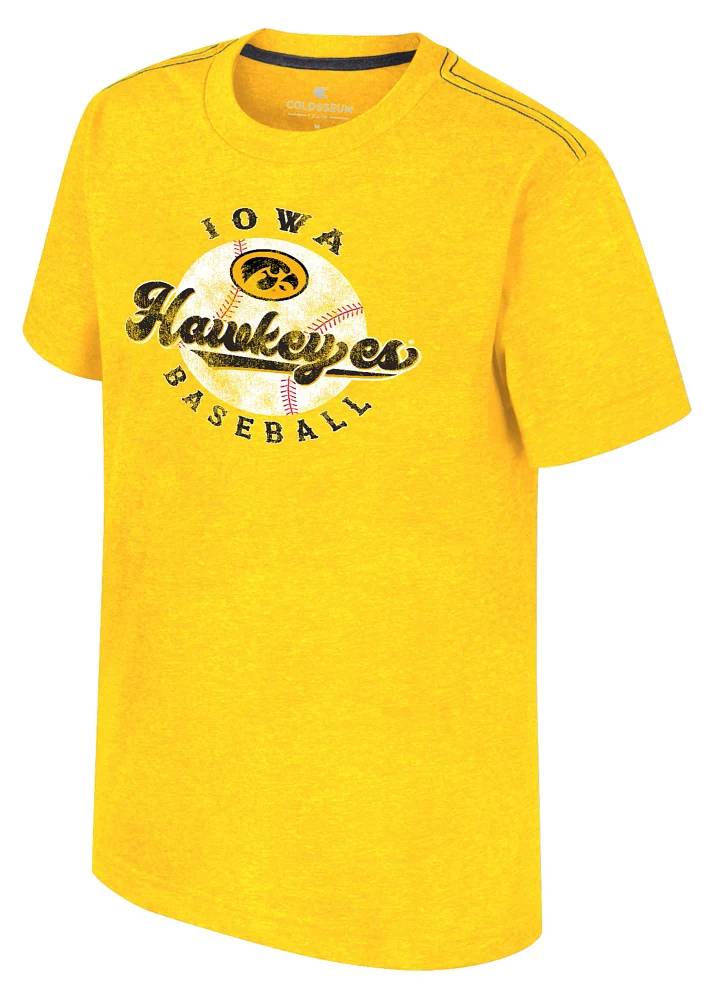 Colosseum Youth Iowa Hawkeyes Gold Will T-Shirt