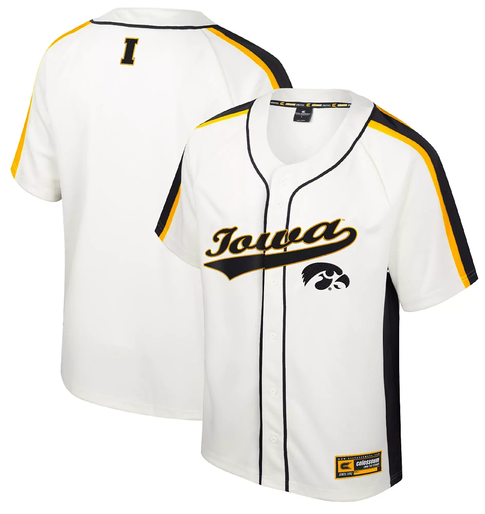 Colosseum Youth Iowa Hawkeyes Cream Ruth Replica Baseball Jersey