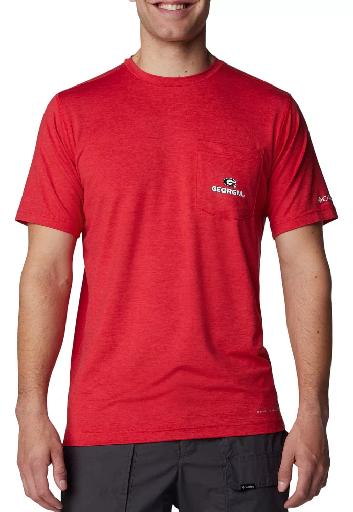 Columbia Men's Georgia Bulldogs Red Tech Trail Performance Shirt