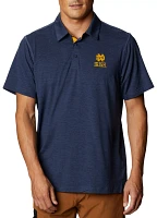 Columbia Men's Notre Dame Fighting Irish Navy Tech Trail Performance Polo