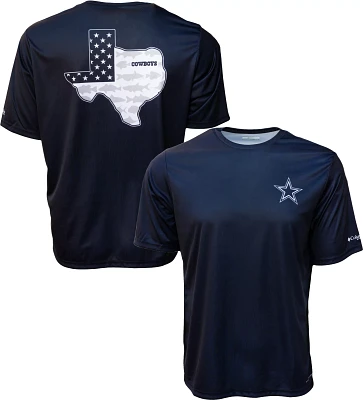 Columbia Men's Dallas Cowboys Team Tackle Navy T-Shirt
